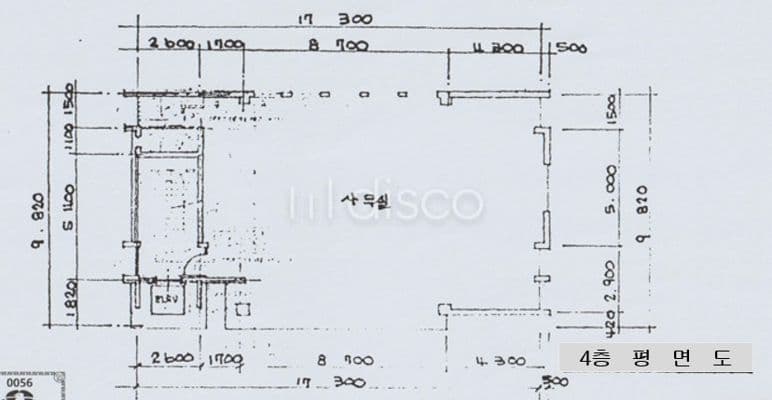 모다아울렛 앞 4층 무권리 상가.사무실 주차최고 2