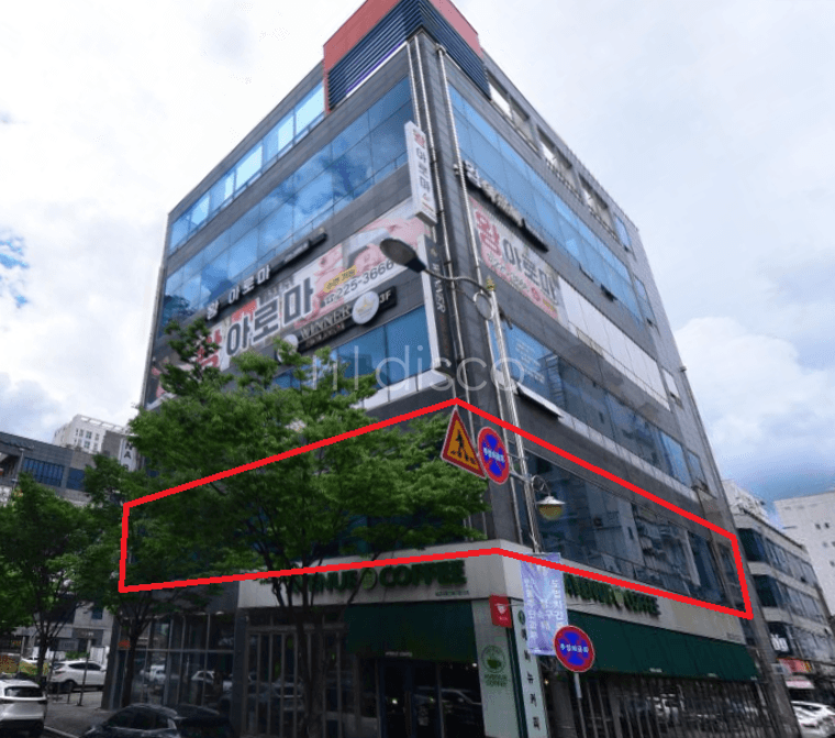 2층 통 상가임대 2면 유리 1