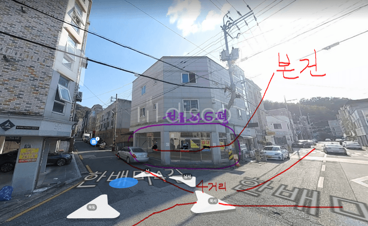 원룸촌 사거리에 위치 편의점이나 마트및 네일샾등 추천함 1