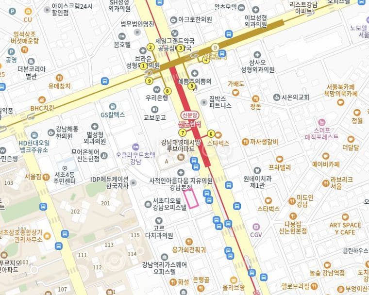 310p. 성형외과, 피부과, 안과 병의원 , 주차 6대, 렌트프리 1