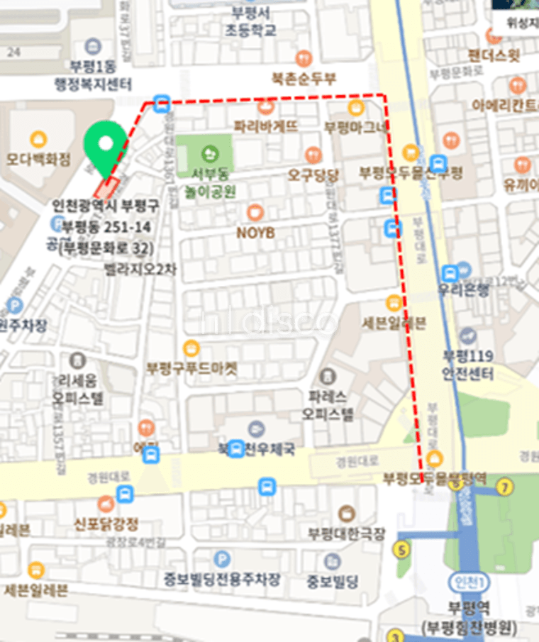 모다아울렛 앞 4층 무권리 상가.사무실 주차최고 1