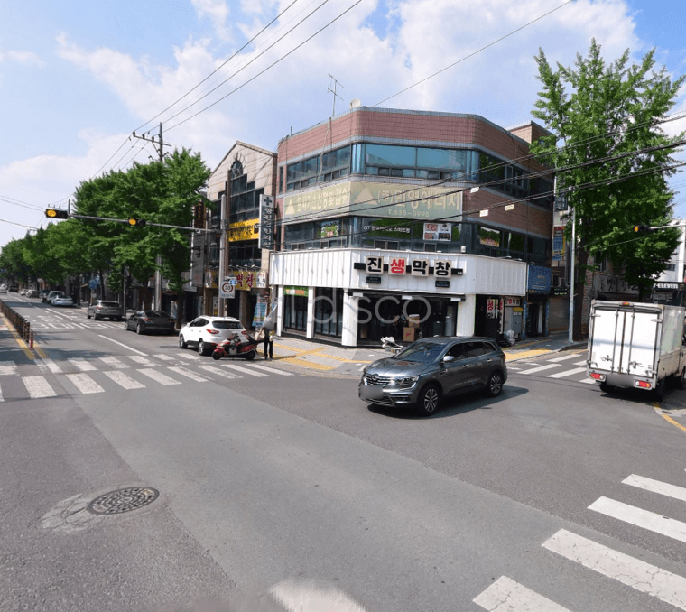 도로변코너상가 식당 고깃집 국수집 권시비최소 풍부한배후세대 유동인구多